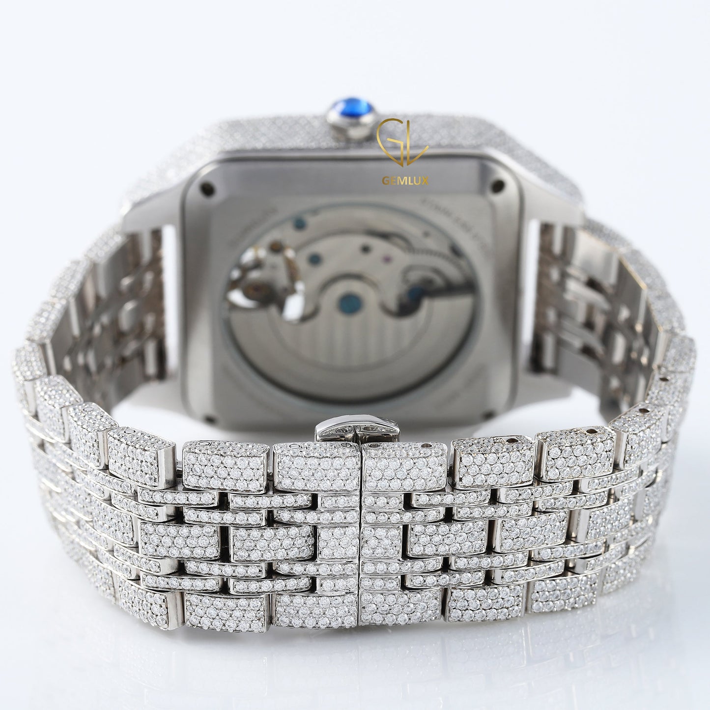 Pass Diamond Tester Iced Out Square Dial VVS Moissanite Watch