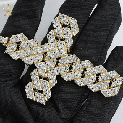 Bling Bling Moissanite Diamond Cuban Cross HipHop Pendant