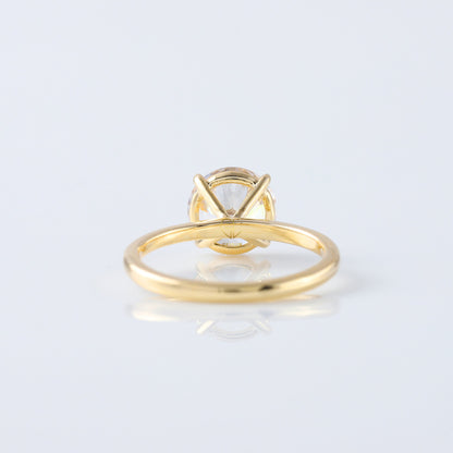 2ct Round Cut Lab Grown Solitaire Ring in Yellow Ring