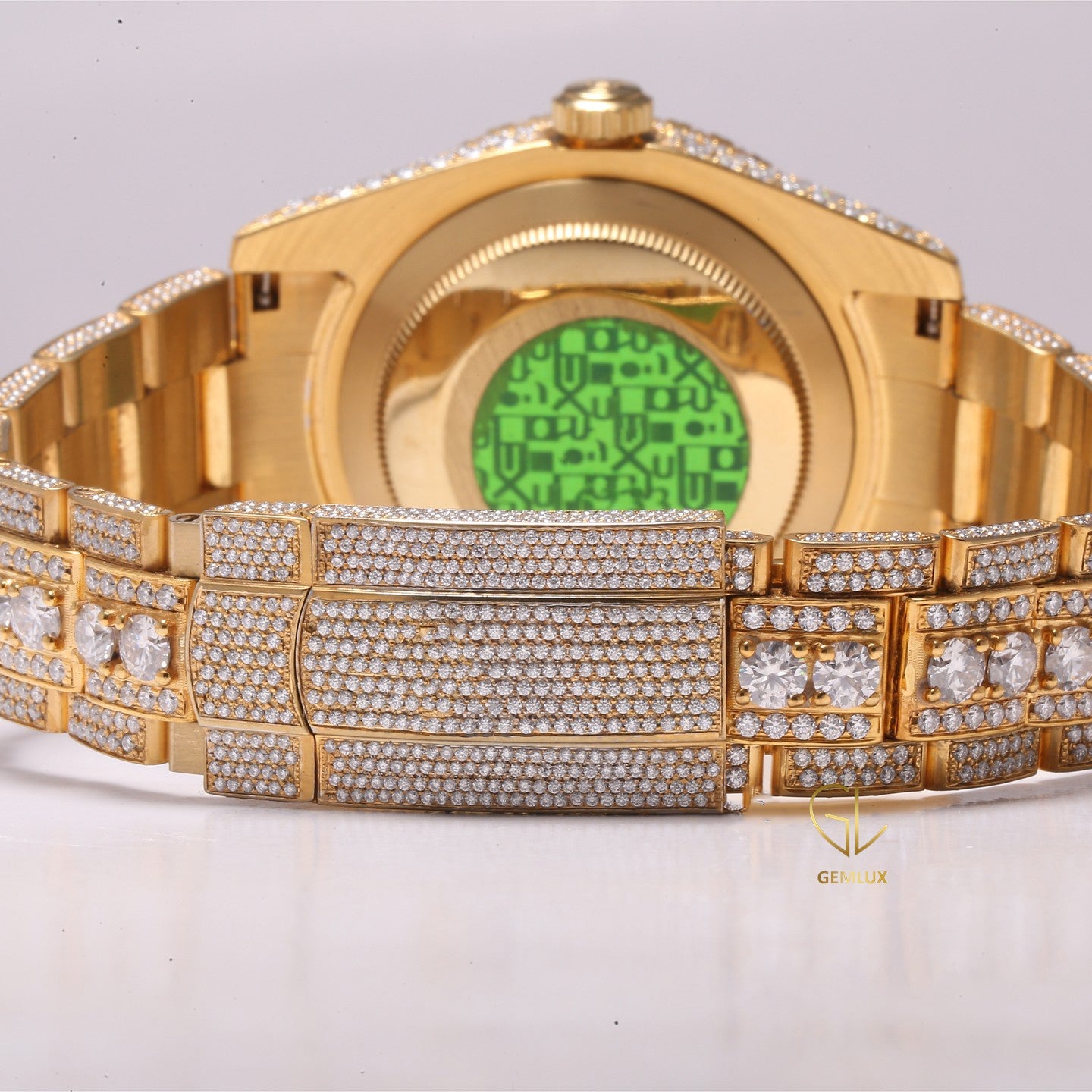 Bling Bling Iced Out Moissanite Arabic Dial Hip Hop Watch