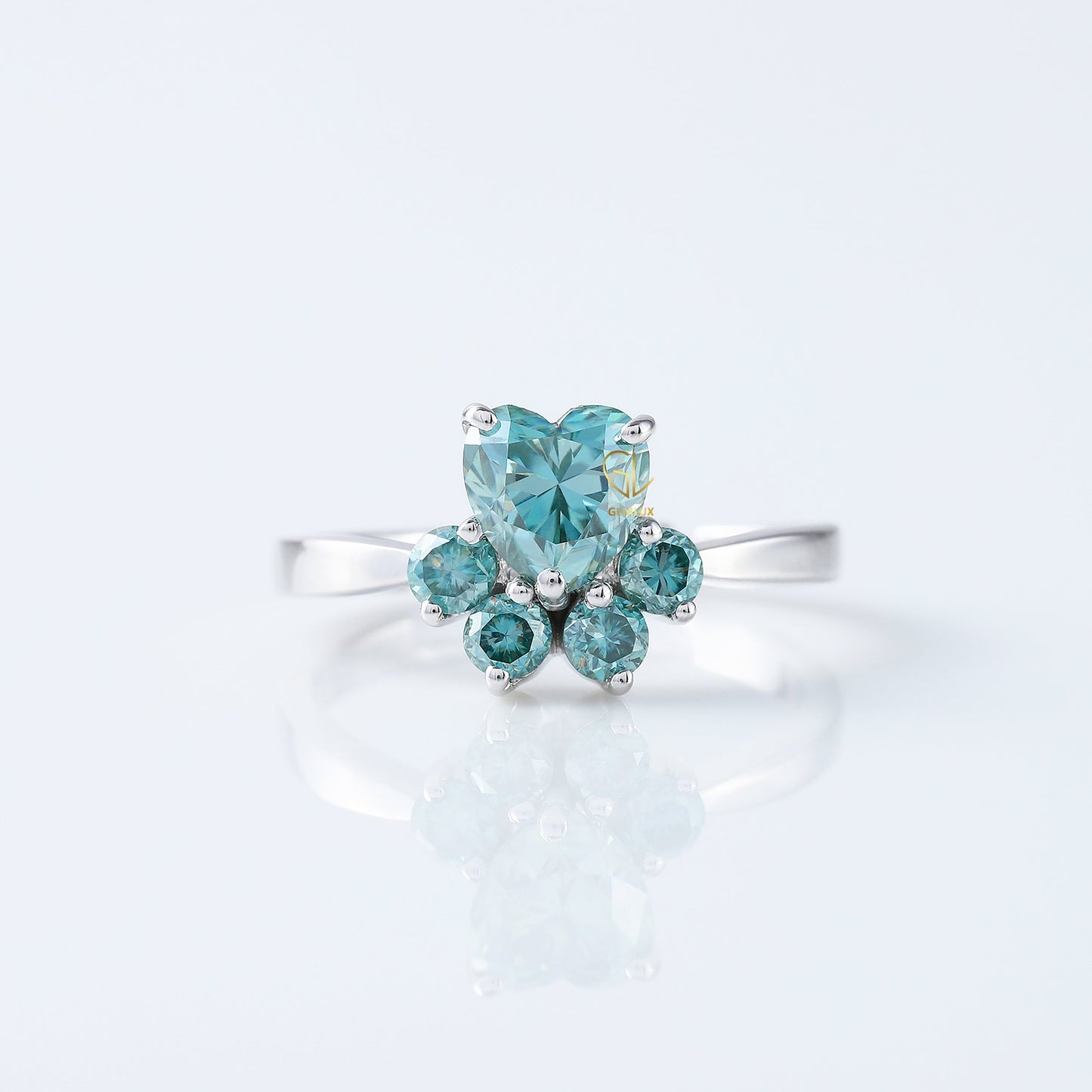 Animal Inspired Cat Dog Paw Moissanite Ring