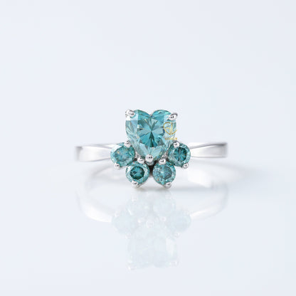 Animal Inspired Cat Dog Paw Moissanite Ring