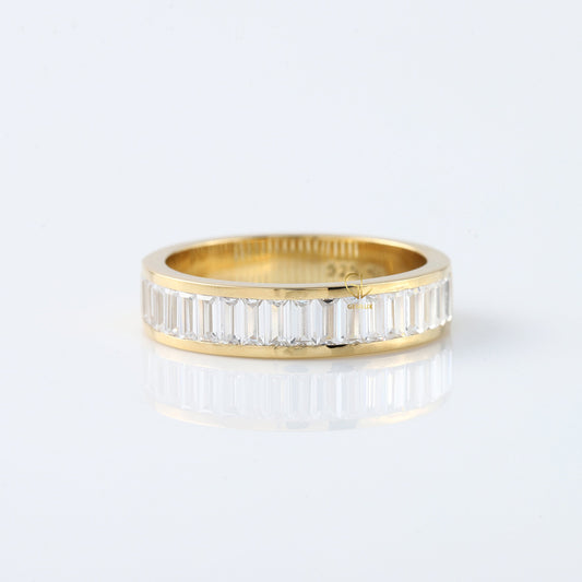 Baguette Cut Lab Grown Diamond Half Eternity Band