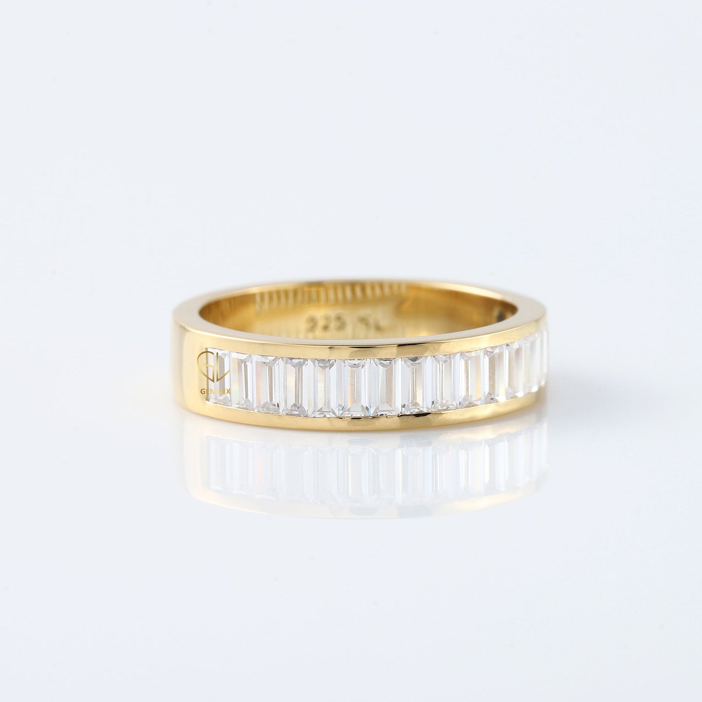 Baguette Cut Lab Grown Diamond Half Eternity Band