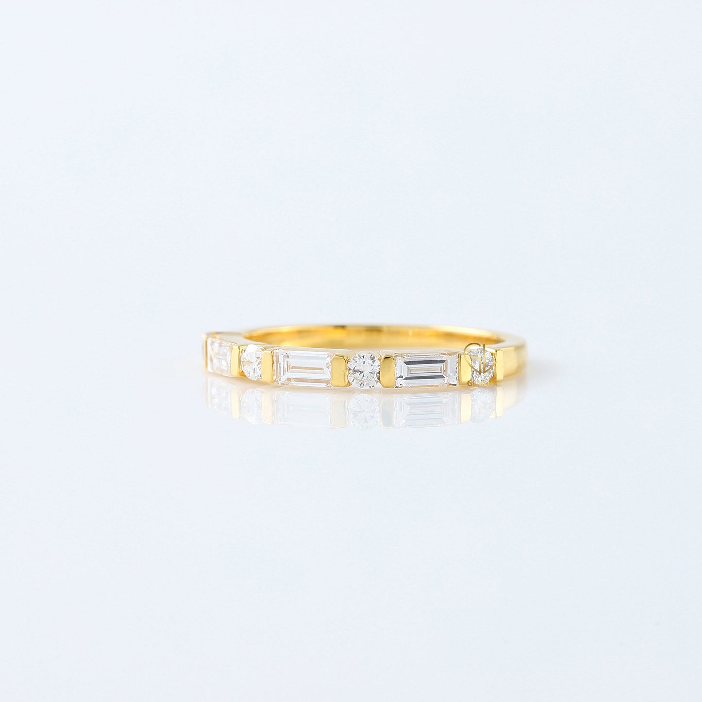 Baguette & Round Cut Lab Grown Diamond Seven Stone Band
