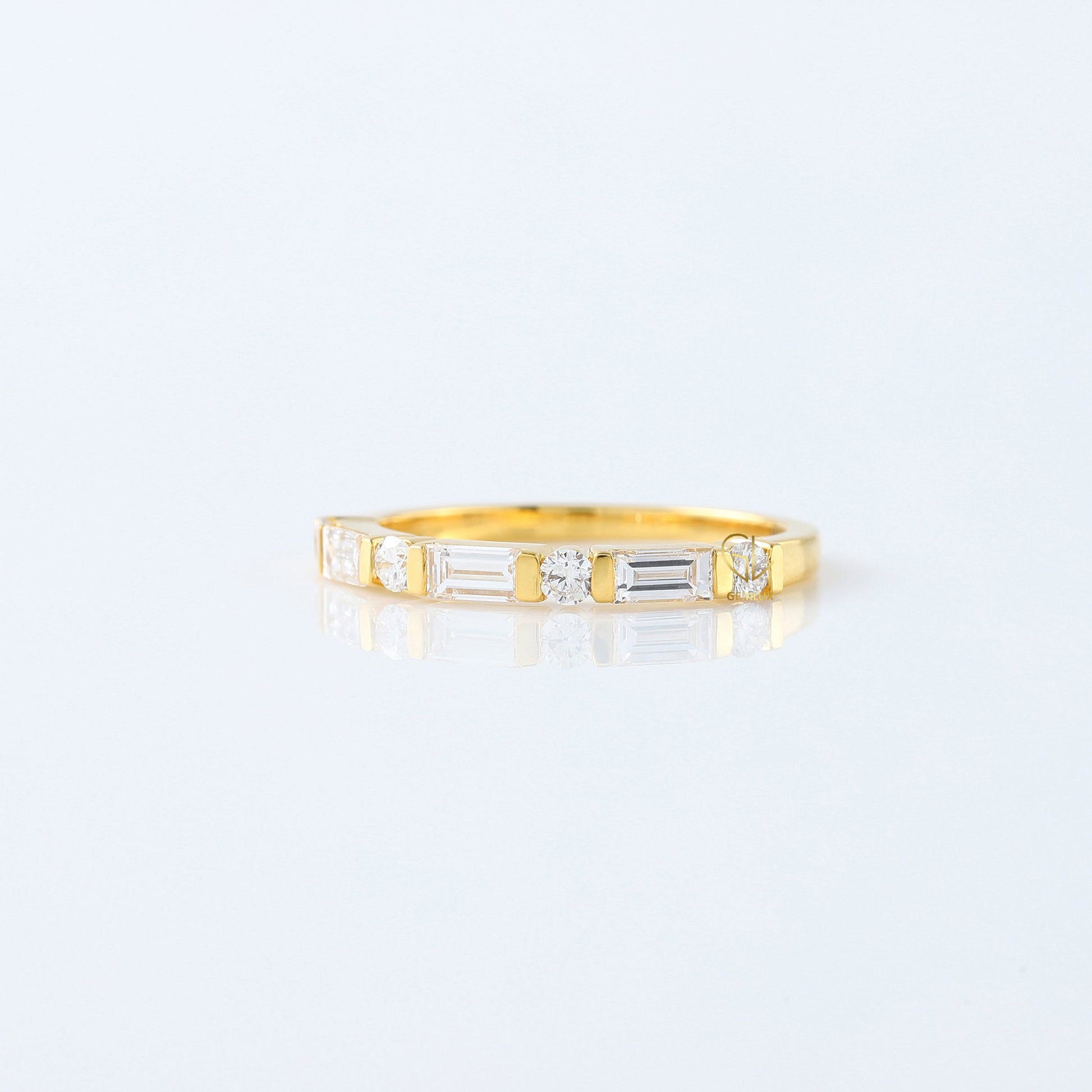 Baguette & Round Cut Lab Grown Diamond Seven Stone Band