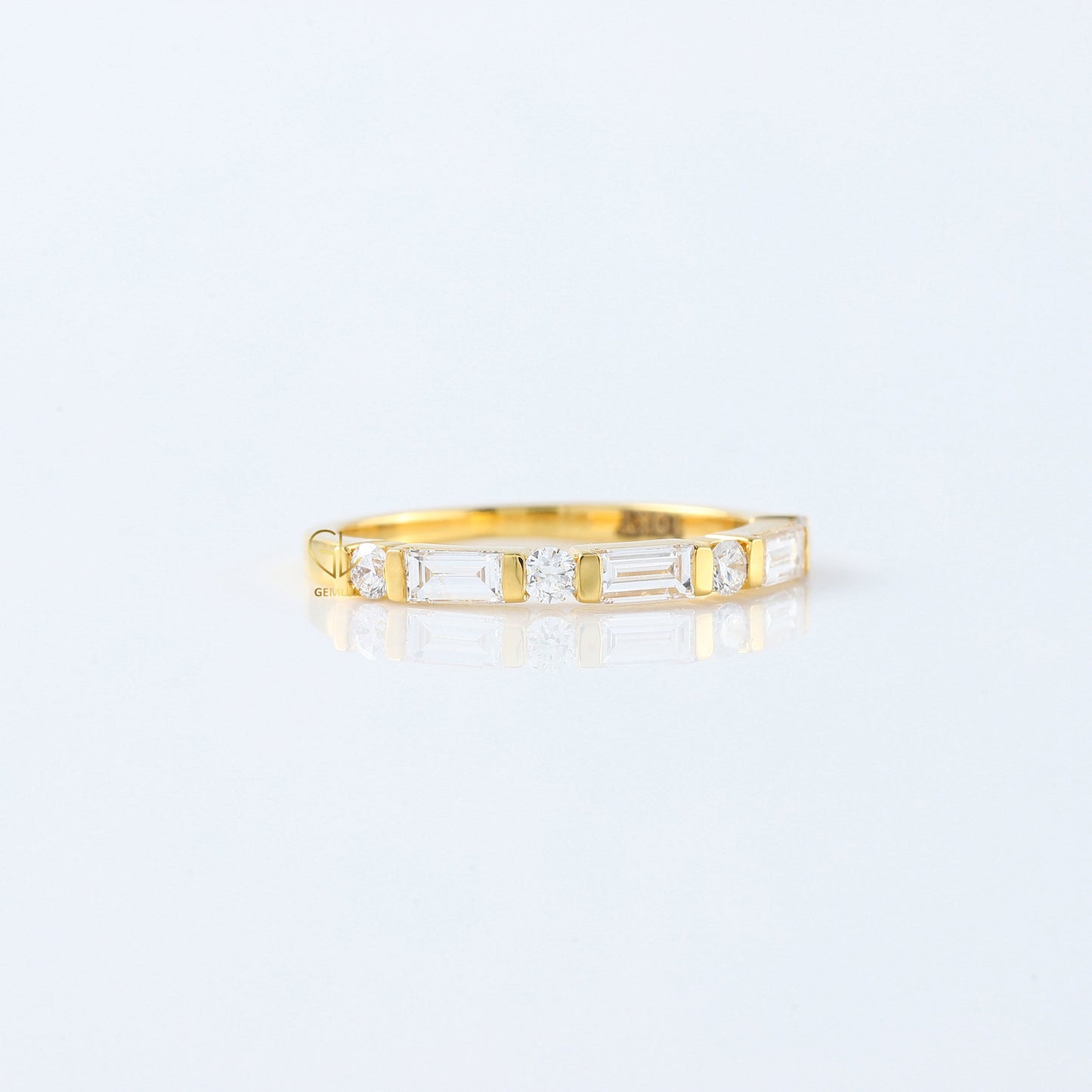Baguette & Round Cut Lab Grown Diamond Seven Stone Band