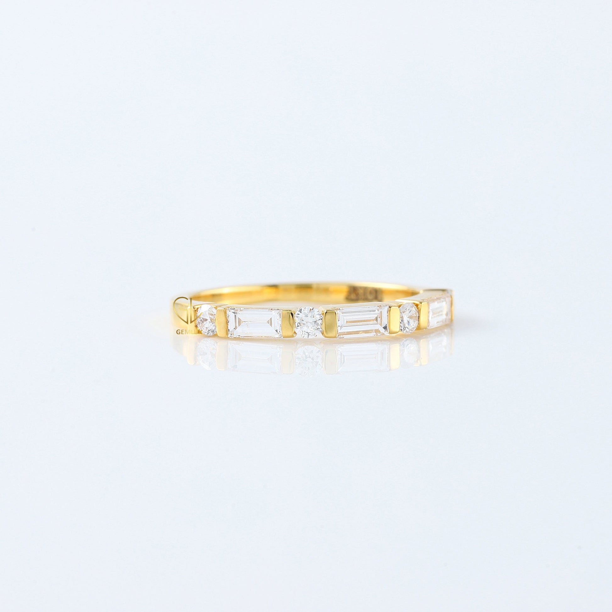 Baguette & Round Cut Lab Grown Diamond Seven Stone Band