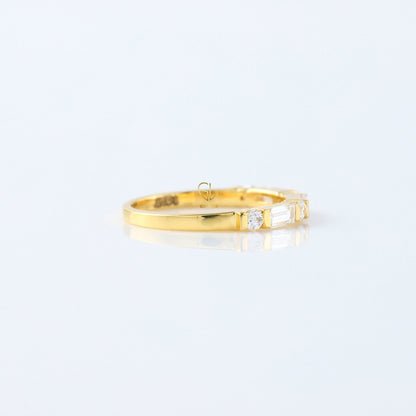 Baguette & Round Cut Lab Grown Diamond Seven Stone Band