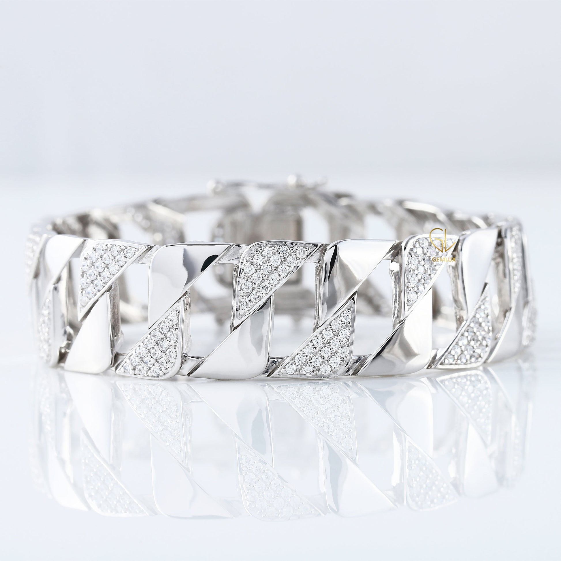 Bling Bling Moissanite Cuban Hip Hop Bracelet