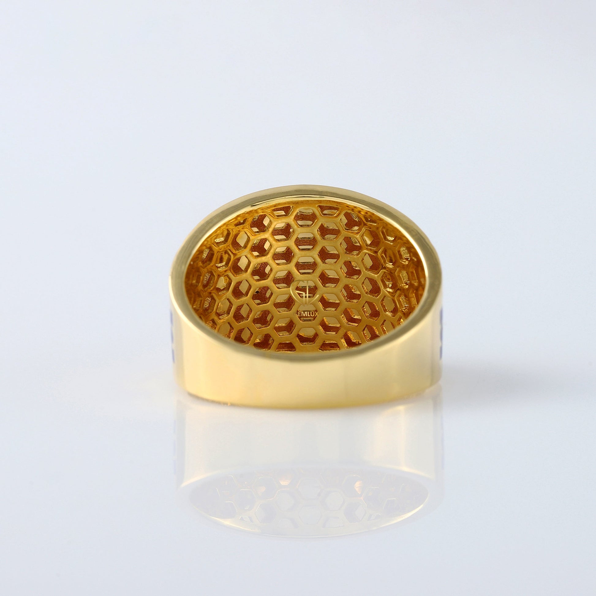 Custom Masonic Blue Lodge Two Tone Diamond Ring