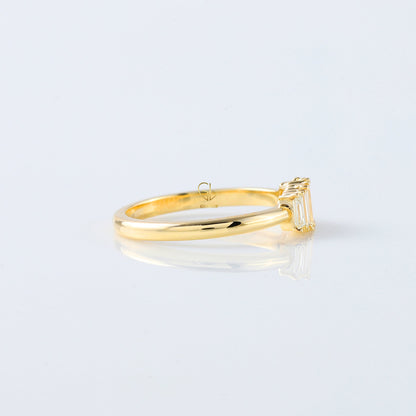 Emerald Cut lab Grown Diamond Five Stone Band