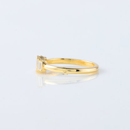 Emerald Cut lab Grown Diamond Five Stone Band