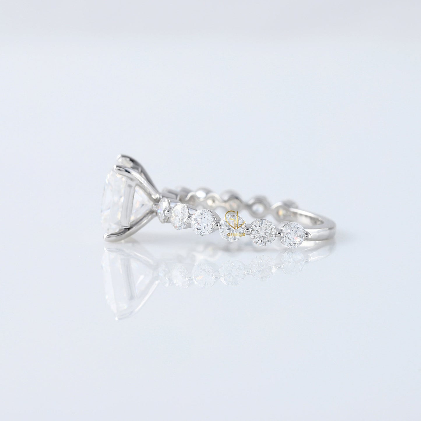 IGI Certified Princess Cut Lab Grown Diamond Engagement Ring