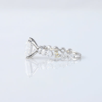 IGI Certified Princess Cut Lab Grown Diamond Engagement Ring