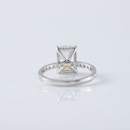 IGI Certified Radiant Cut Lab Grown Diamond Solitaire With Accent Ring
