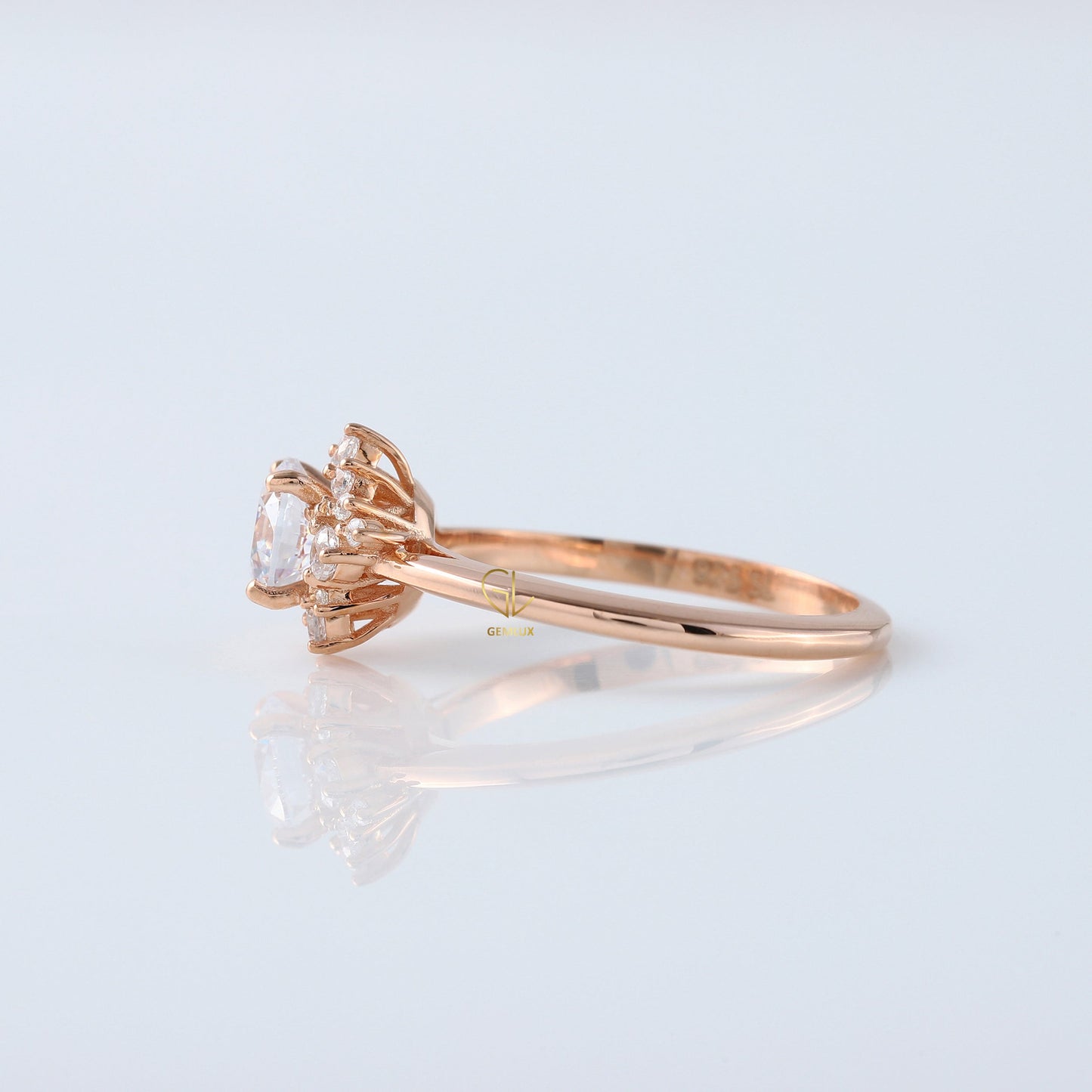 IGI Certified Round Cut Lab Grown Diamond Cluster Ring