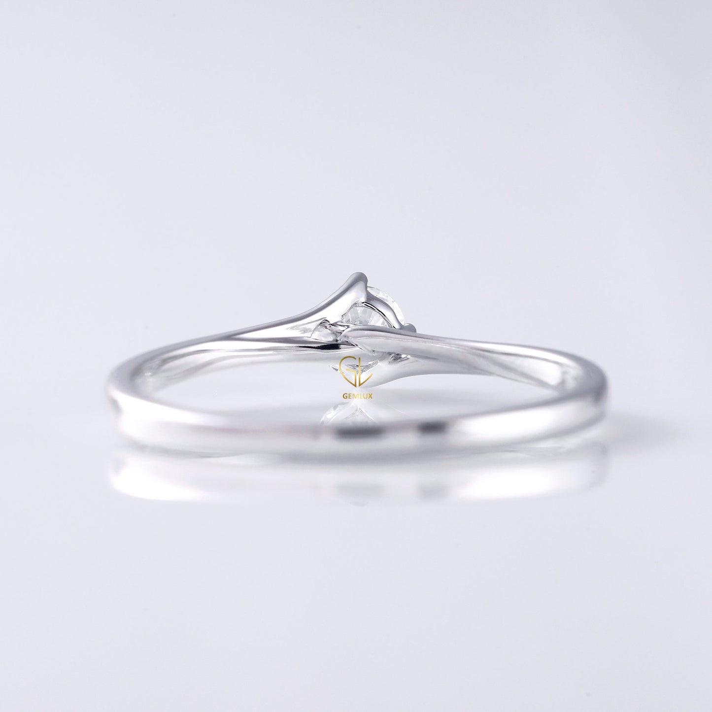 Round Diamond Solitaire Bypass Ring