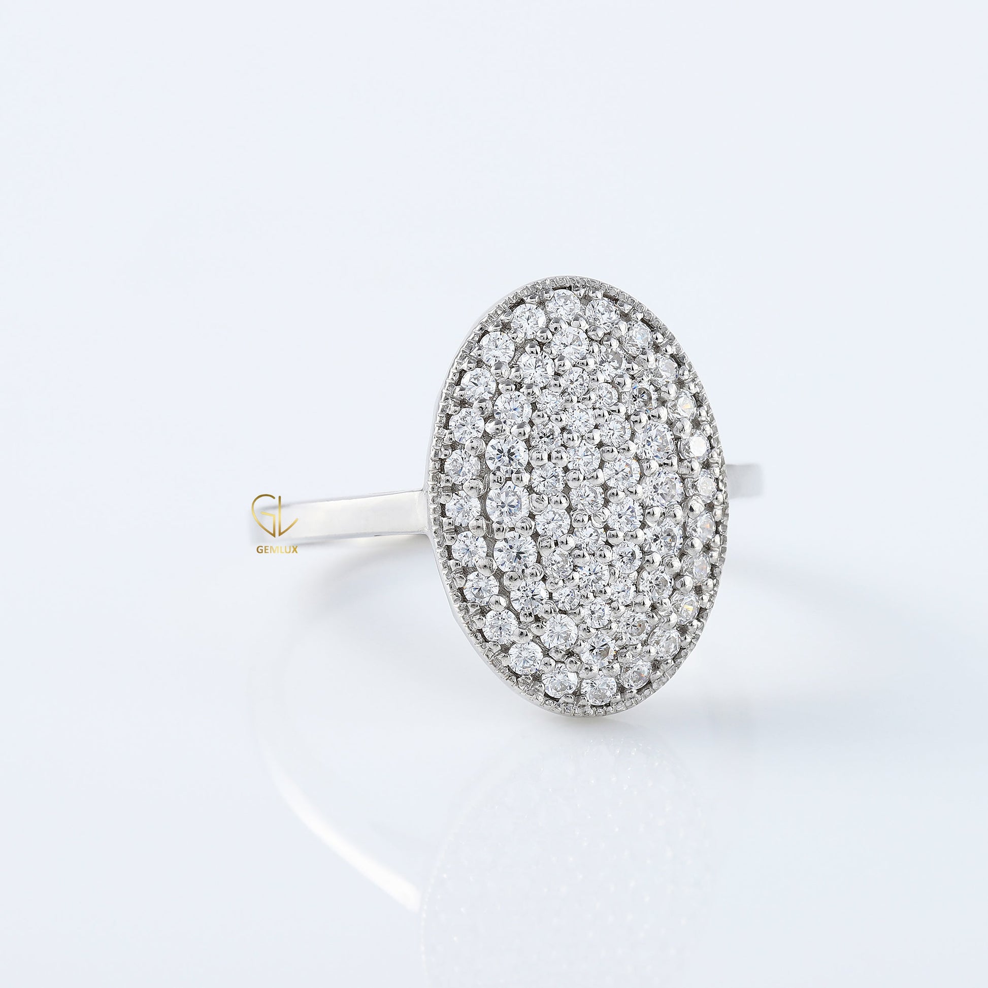 14k Gold Round Lab Grown Diamond Twilight Bella Engagement Ring