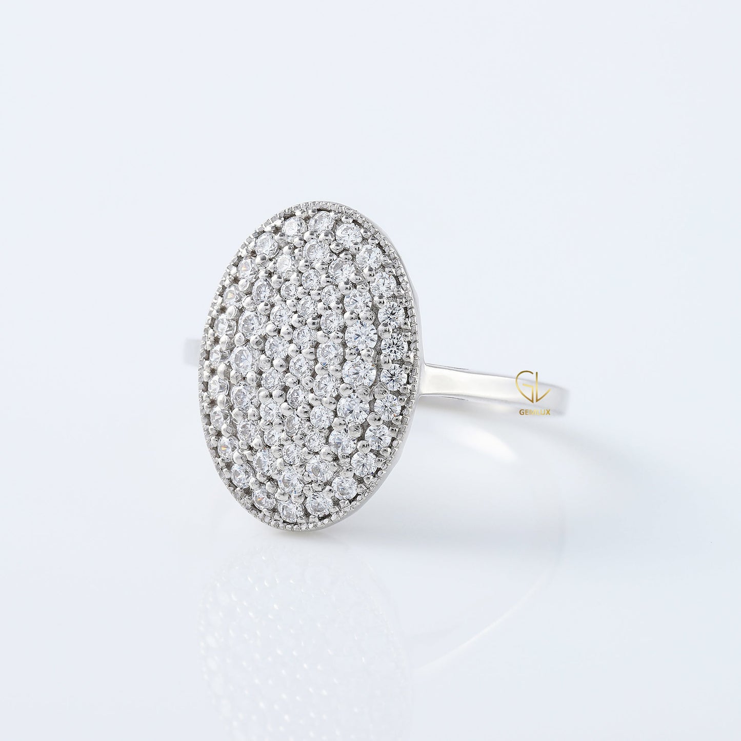 14k Gold Round Lab Grown Diamond Twilight Bella Engagement Ring