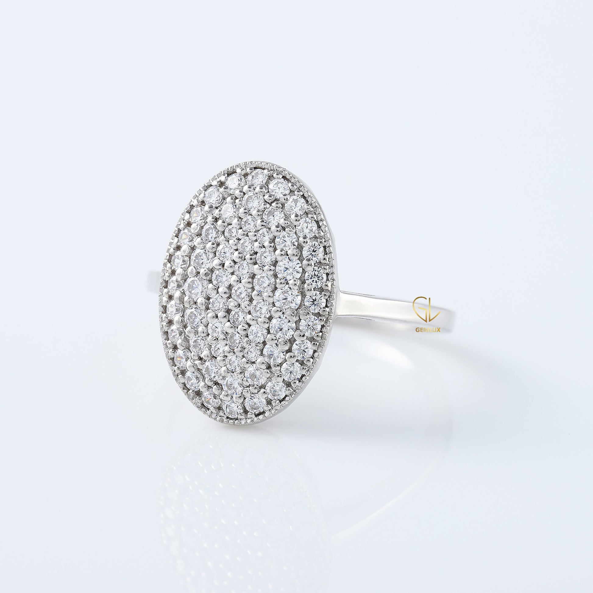 14k Gold Round Lab Grown Diamond Twilight Bella Engagement Ring