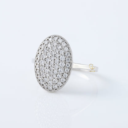 14k Gold Round Lab Grown Diamond Twilight Bella Engagement Ring