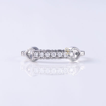 Vintage Inspired Art Deco Milgrain Band | Lab-Grown Diamond Minimalist Wedding Band