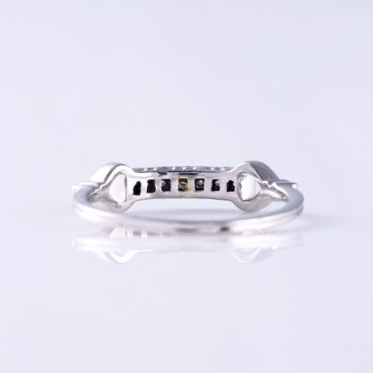 Vintage Inspired Art Deco Milgrain Band | Lab-Grown Diamond Minimalist Wedding Band