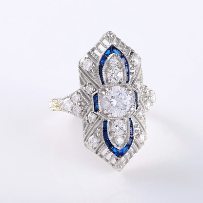 Art Deco Lab Grown Cocktail Ring