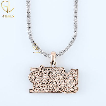 HipHop Iced Out Moissanite Diamond Letter Pendant