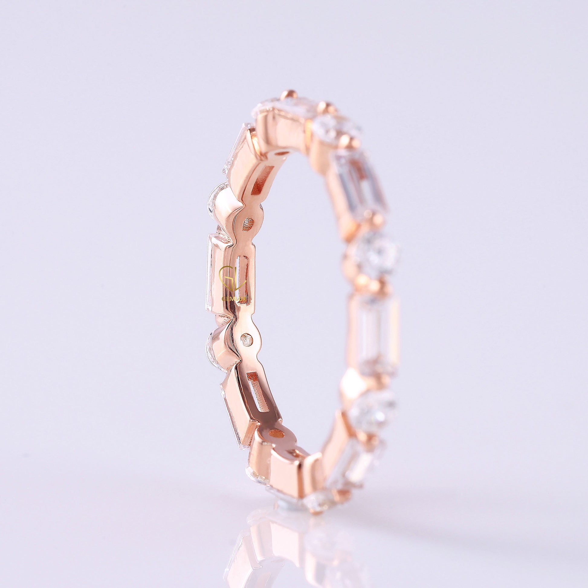 Alternative Stone Lab Grown Stackable Band