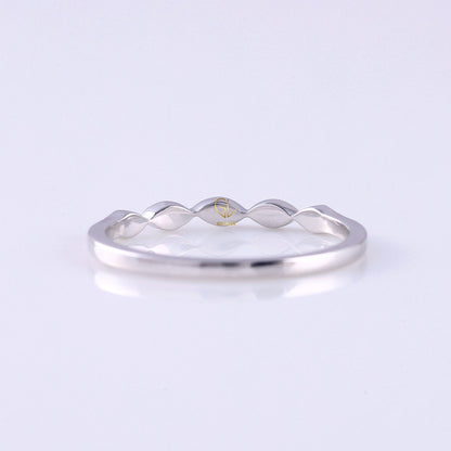 Vintage Art Deco Lab Diamond Wedding Ring