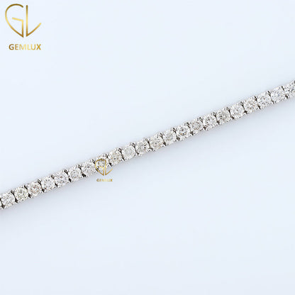 925 Silver Moissanite Diamond Tennis Chain
