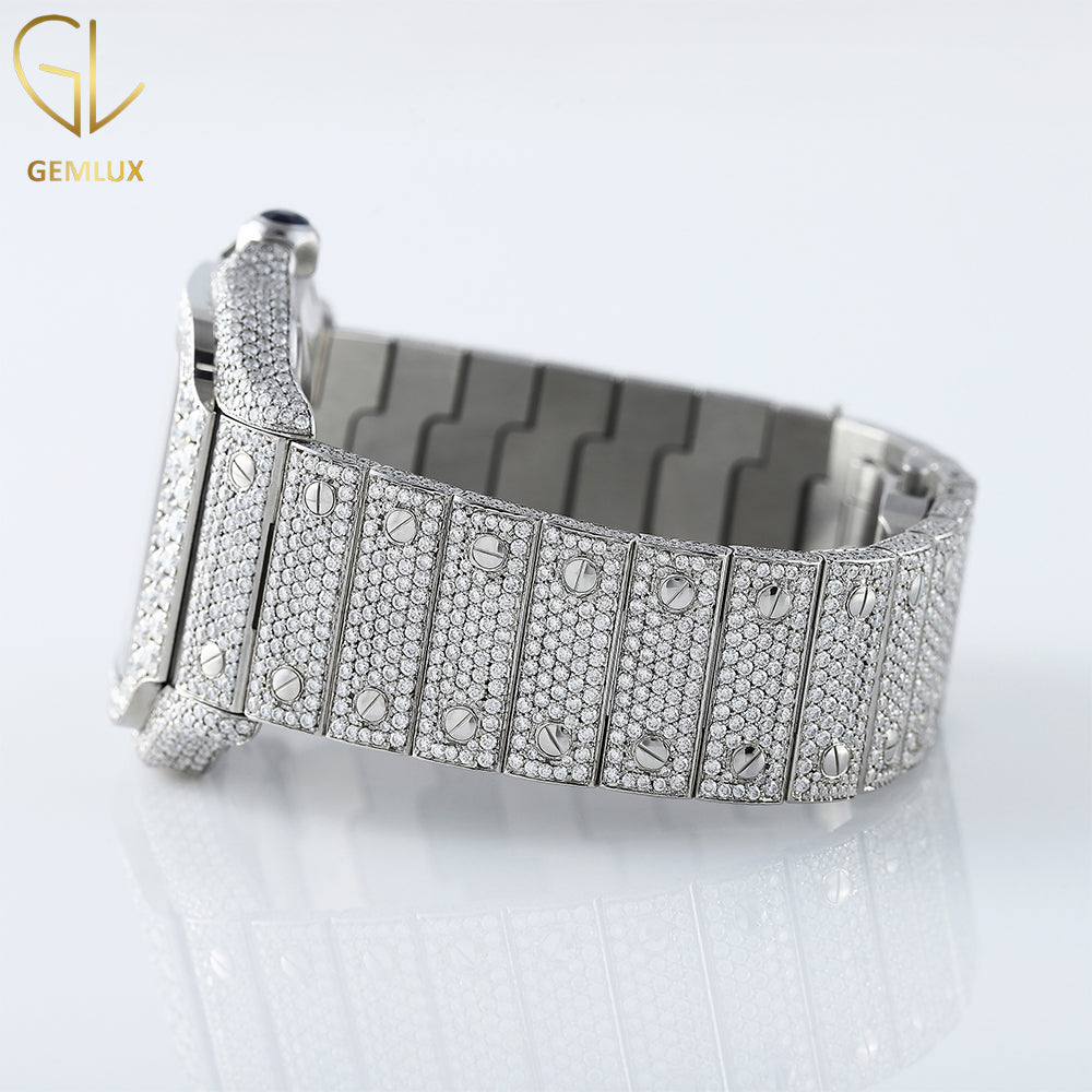 Square Dial Cerified Lab Grown Diamond Hip Hop Watch