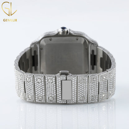 Square Dial Cerified Lab Grown Diamond Hip Hop Watch