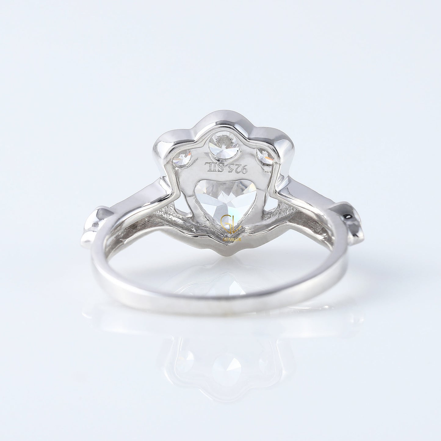 Irish Crown Heart Shape Diamond Claddagh Ring