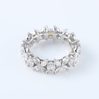 Floral Inspired Moissanite Wedding Band