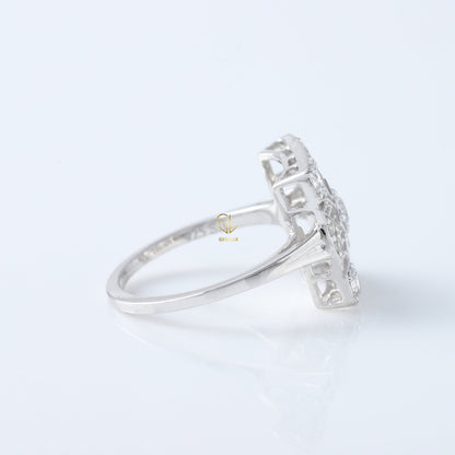 Vintage Art Deco Round Cut Moissanite Diamond Filigree Engagement Ring