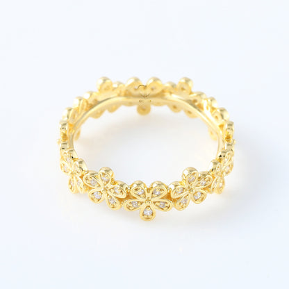 Art Deco Flower Inspired Wedding Band