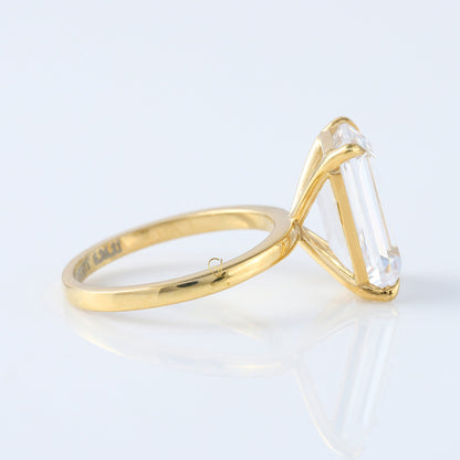 5.34ct Emerald Cut Lab Grown Solitaire Engagement Ring