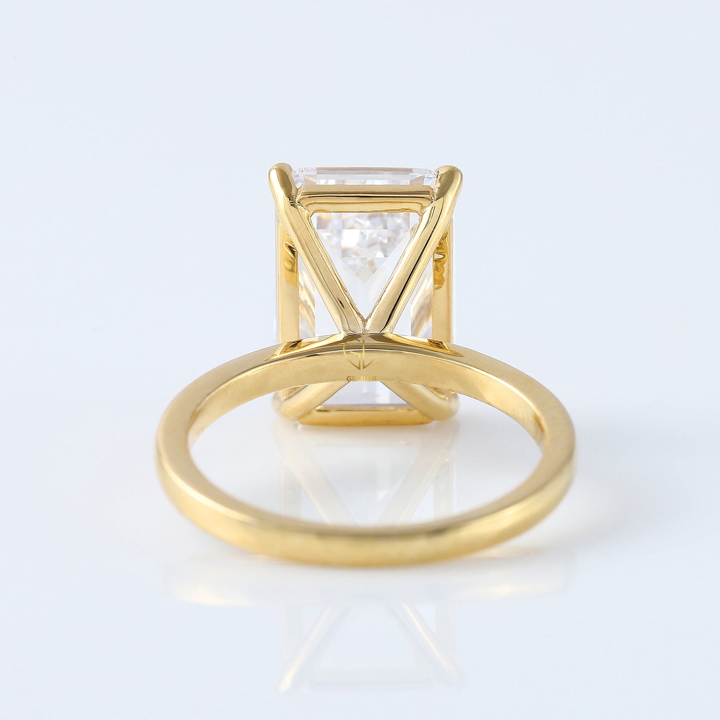 5.34ct Emerald Cut Lab Grown Solitaire Engagement Ring