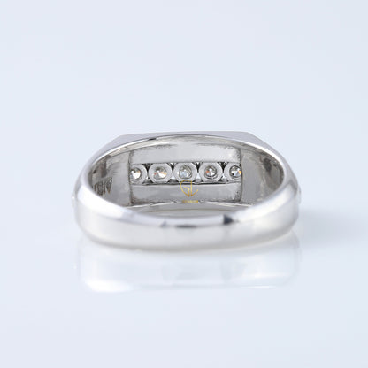 Five Stone Lab Grown Diamond Channel Set Men's Wedding Band