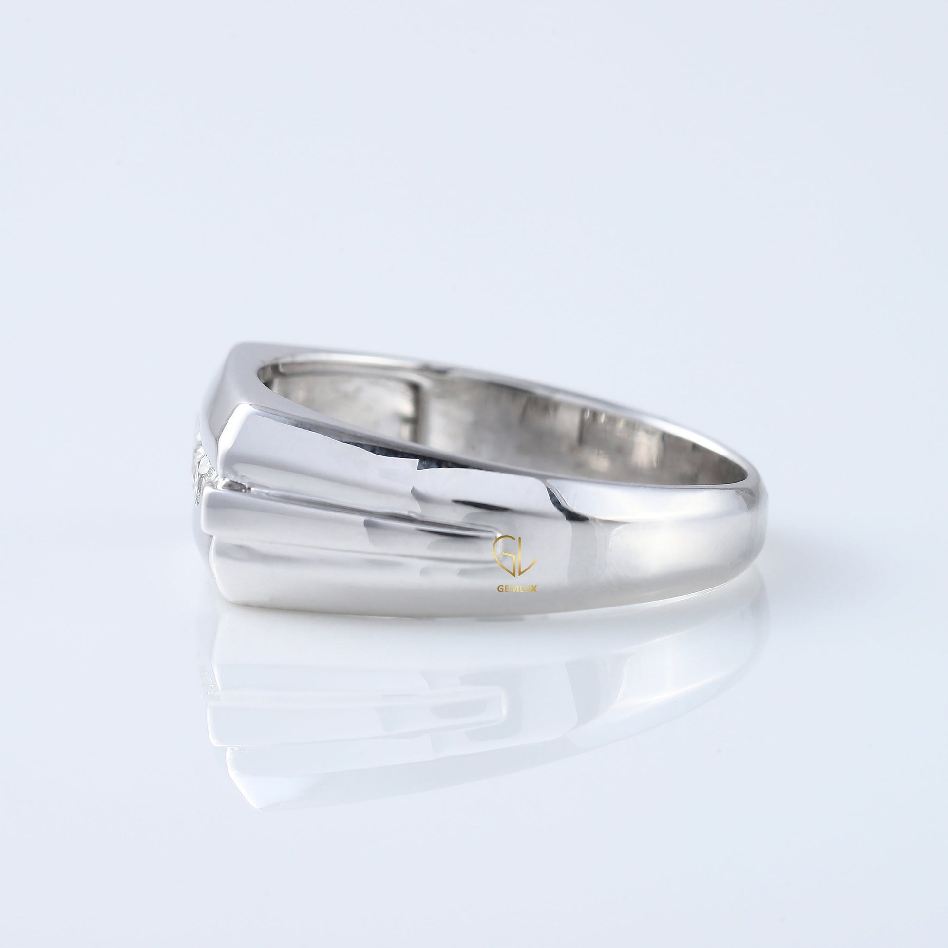 Five Stone Lab Grown Diamond Channel Set Men's Wedding Band