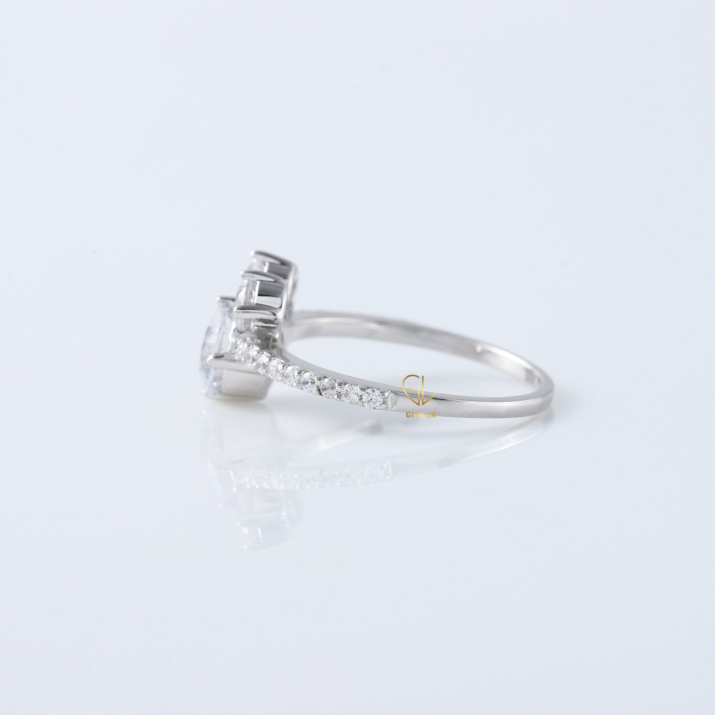 Three Stone Lab Grown Diamond Mickey Mouse Ring