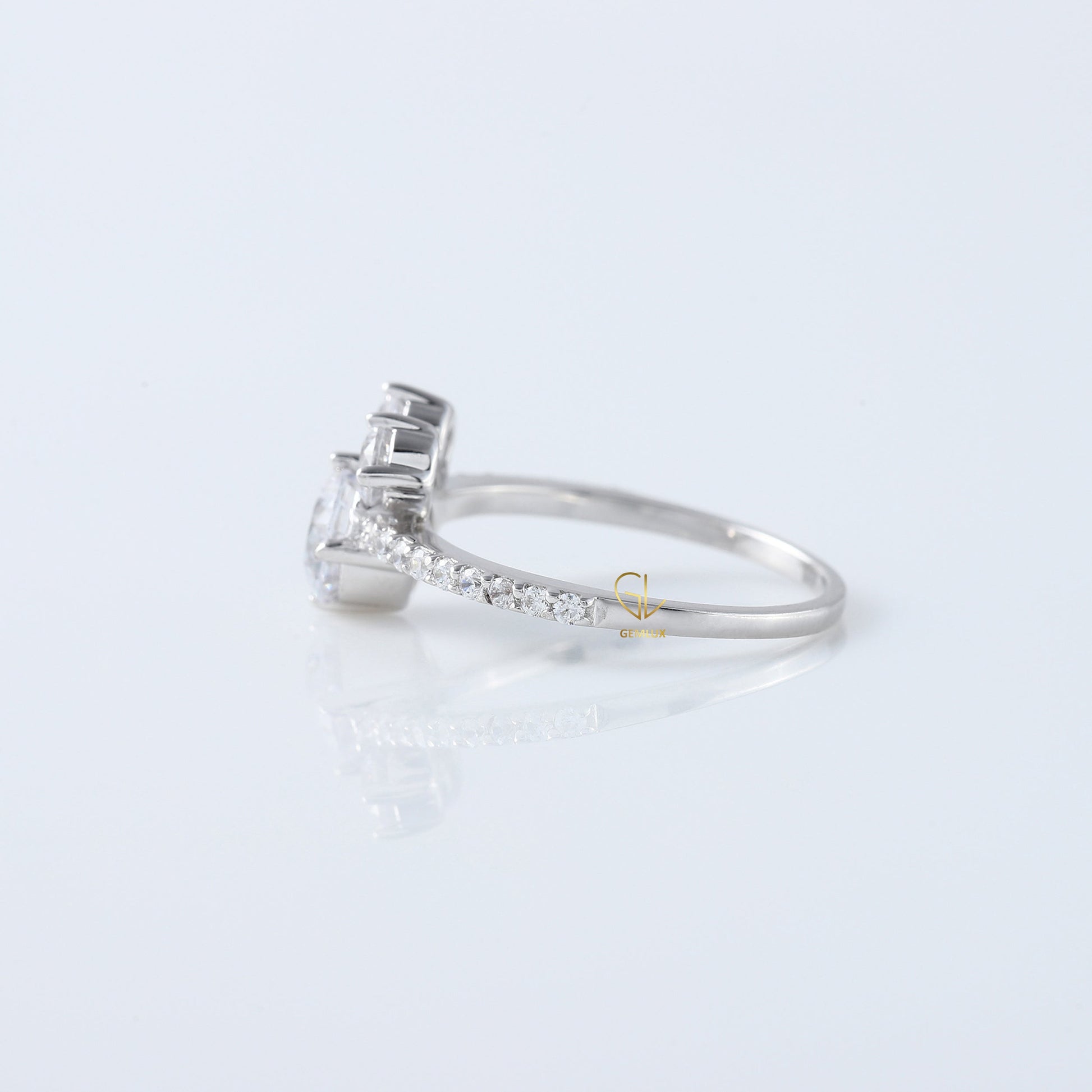 Three Stone Lab Grown Diamond Mickey Mouse Ring