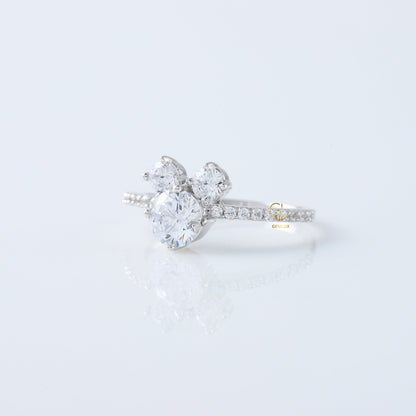 Three Stone Lab Grown Diamond Mickey Mouse Ring