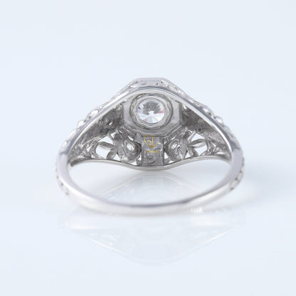 Vintage Inspired Round Cut Lab Grown Edwardian Ring