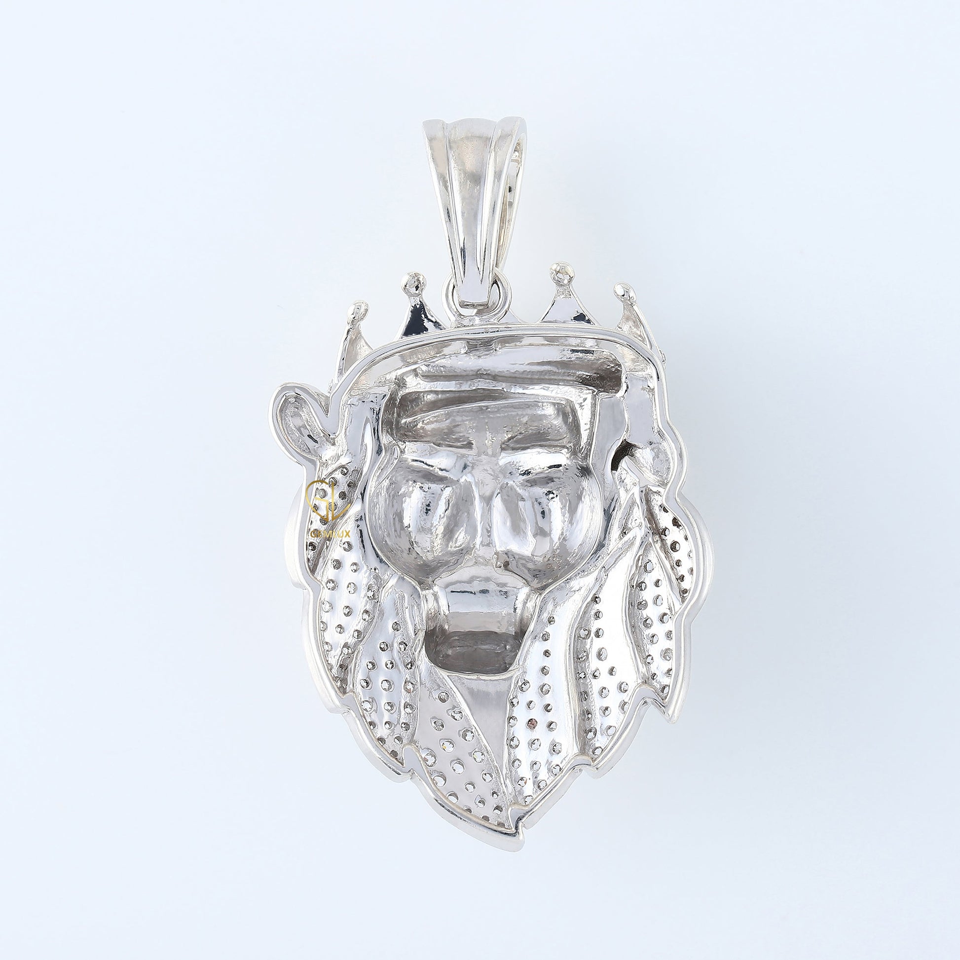 Bling Bling Moissanite Crown Head Lion Face Hip Hop Pendant