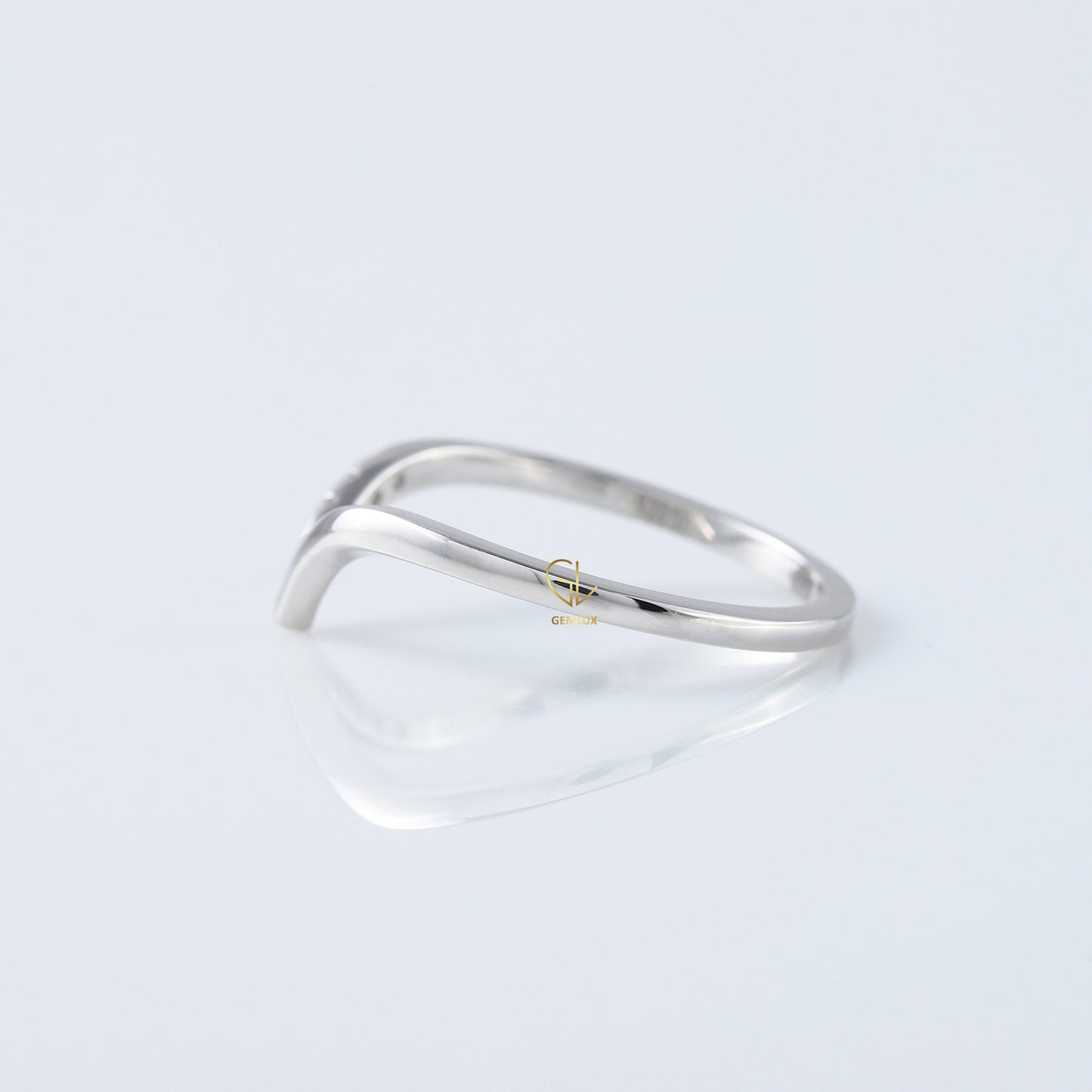 Three Stone Round Cut Lab Grown Diamond Wishbone Wedding Ring