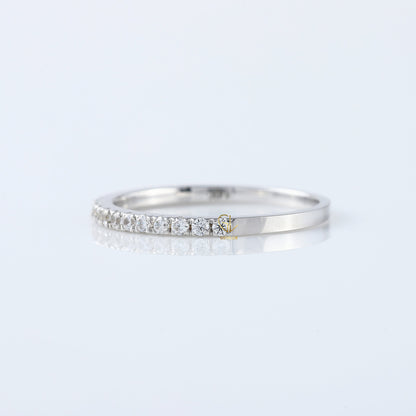 Round Cut Moissanite Delicate Eternity Wedding Band
